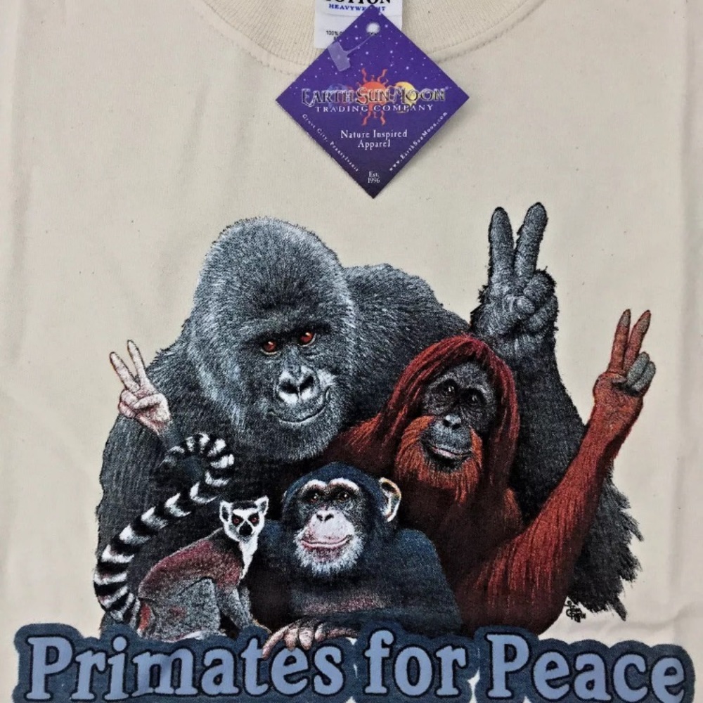 Primates T-shirt (Unisex cut) Primates For Peace!